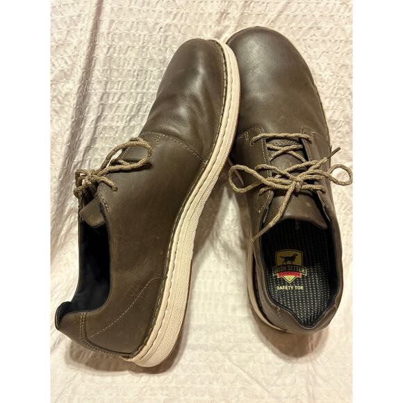 Irish Setter by Red Wing Safety Toe Gray Leather Work Shoes  Men’s 12D EH ASTM main image 4